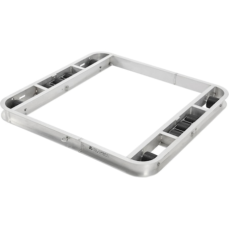 Global Industrial Aluminum Pallet Dolly with Tilt Rollers, 48in x 48in, 6000 lb. Cap. 800502